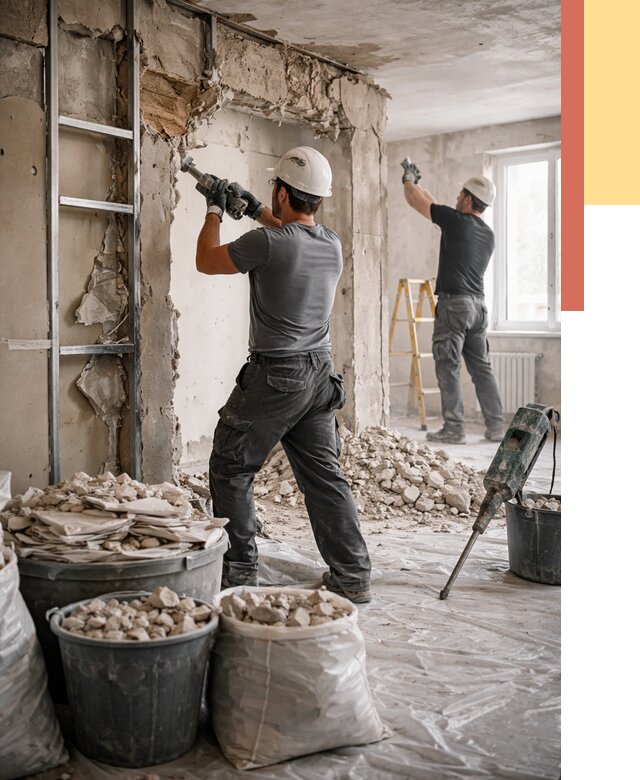 Демонтажные работы в Омске от 2800 руб. — услуги и цена под ключ | ОТДЕЛОЧНИК-Омс