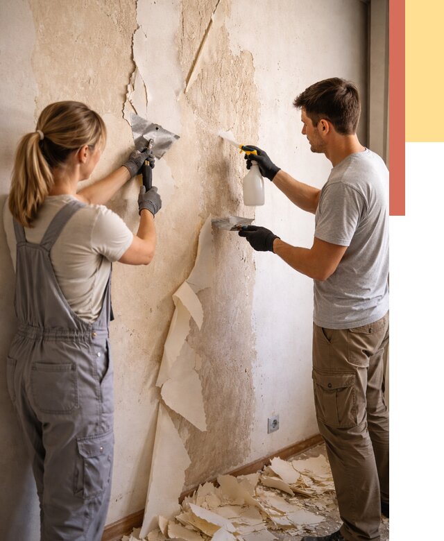 Снятие старых обоев в Омске от 5444 руб. под ключ недорого | ОТДЕЛОЧНИК-Омс