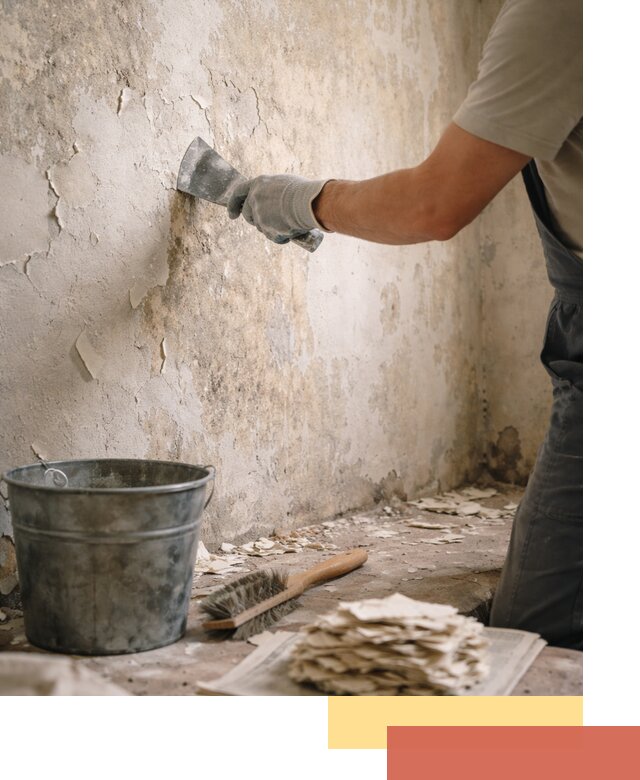 Удаление старой краски со стен в Омске качественно и быстро