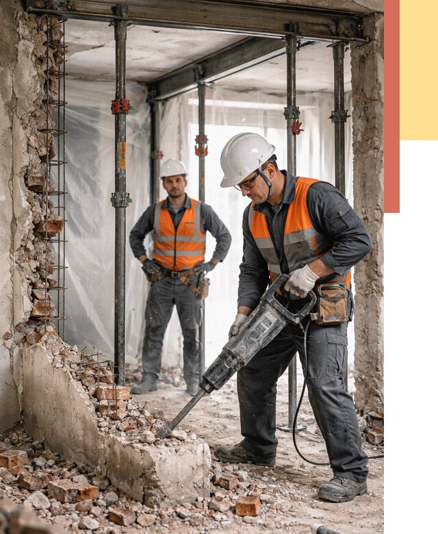 Снос несущих стен в Омске от 10628 руб. — демонтаж несущей стены под ключ | ОТДЕЛОЧНИК-Омс