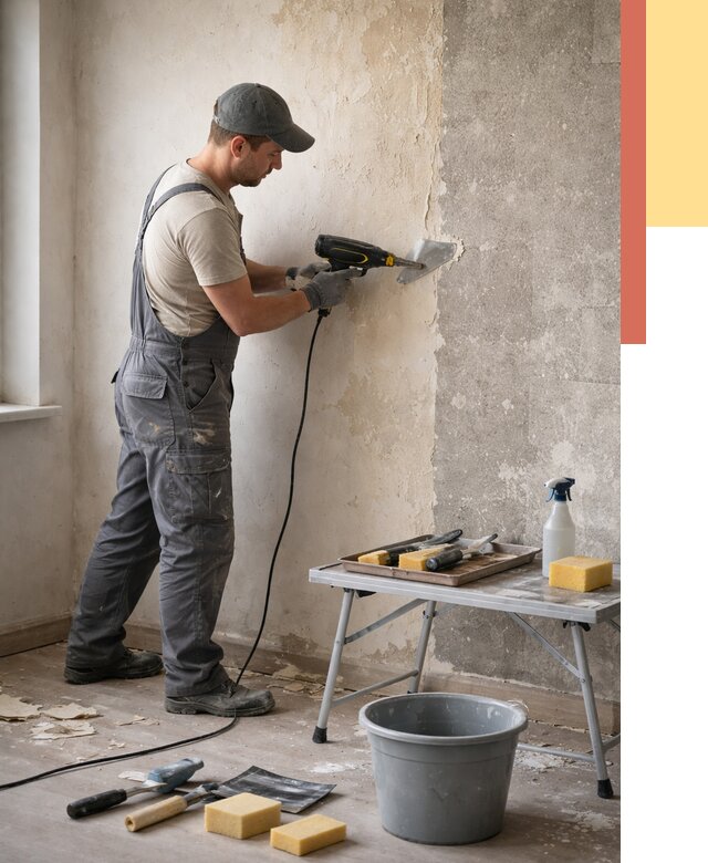 Очистка стен от клея в Омске от 1918 руб. — снятие и удаление клея со стен | ОТДЕЛОЧНИК-Омс