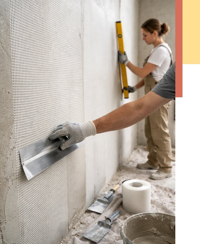 Армирование стен стеклосеткой в Омске от 3318 руб. под ключ | ОТДЕЛОЧНИК-Омс