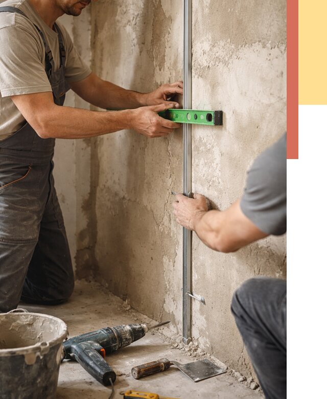 Установка штукатурных маяков в Омске от 7258 руб. — быстро и недорого | ОТДЕЛОЧНИК-Омс