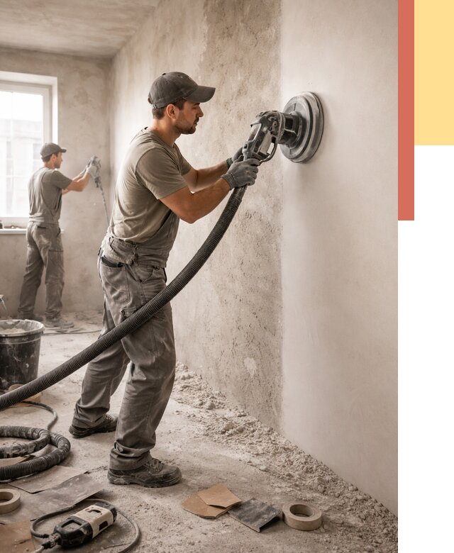 Шлифовка стен в Омске от 1244 руб/м2 — быстро и недорого | ОТДЕЛОЧНИК-Омс