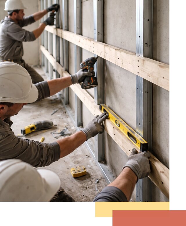 Устройство обрешетки под панели в Омске