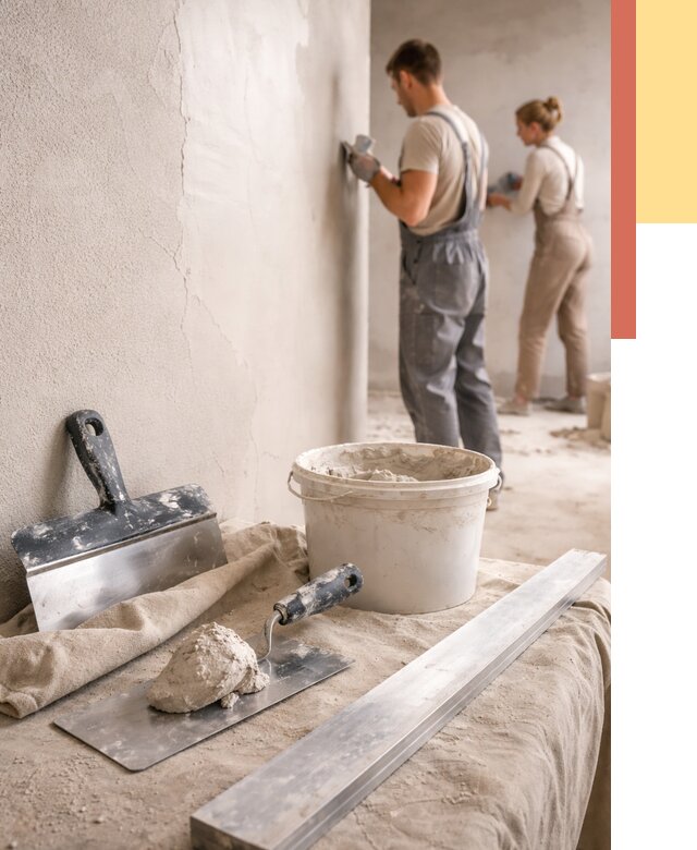 Штукатурка стен гипсовая в Омске от 4666 руб/м2 — быстро и недорого | ОТДЕЛОЧНИК-Омс