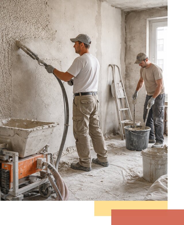 Машинная штукатурка стен в Омске — быстро и качественно