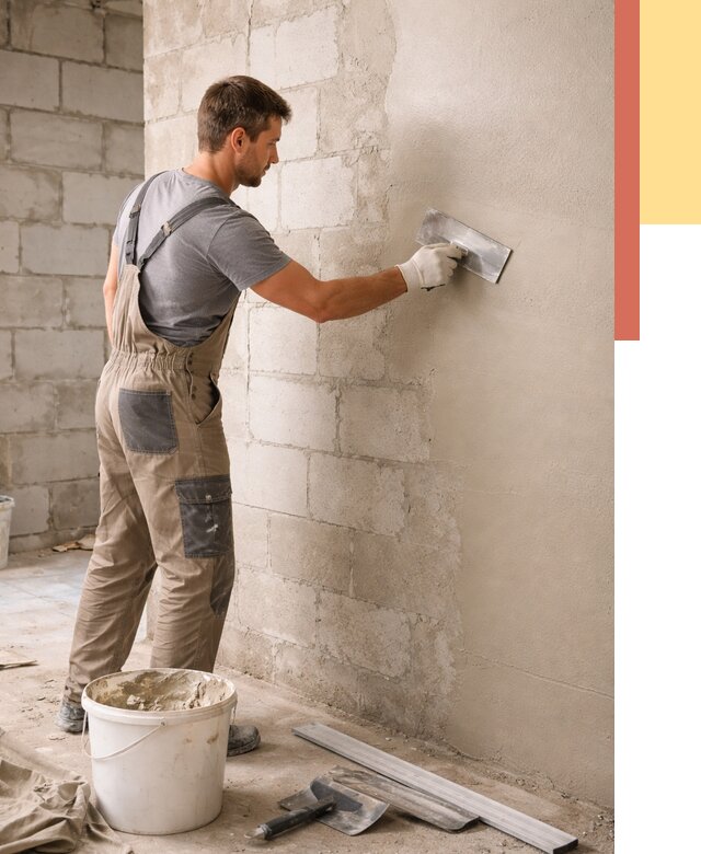 Штукатурка стен из газобетона в Омске от 2177 руб./м2 — быстро и недорого | ОТДЕЛОЧНИК-Омс