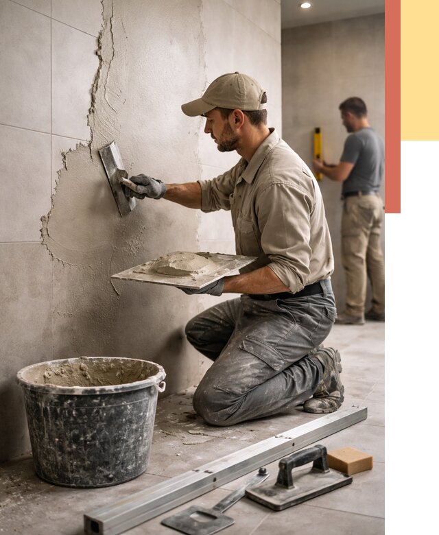 Штукатурка стен в ванной в Омске от 4666 руб./м² — выравнивание под ключ | ОТДЕЛОЧНИК-Омс