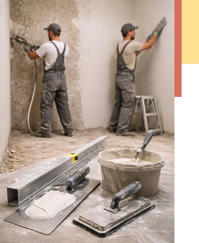 Штукатурка стен под обои в Омске от 4666 руб./м2 — выравнивание под обои | ОТДЕЛОЧНИК-Омс