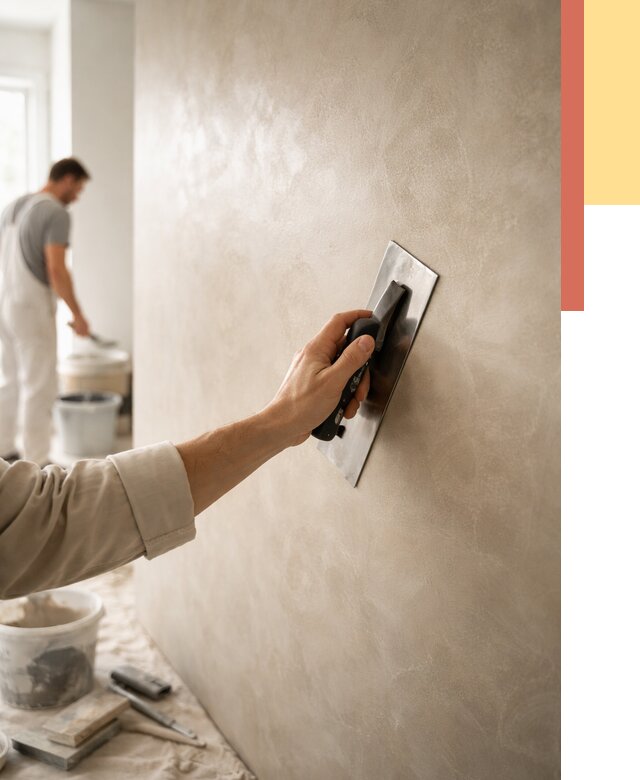 Венецианская штукатурка в Омске от 3629 руб/м² — нанесение стен под ключ | ОТДЕЛОЧНИК-Омс