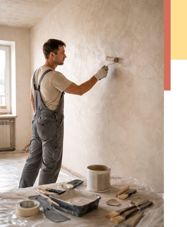 Нанесение лессирующей краски по декоративке в Омске от 1815 руб. | ОТДЕЛОЧНИК-Омс