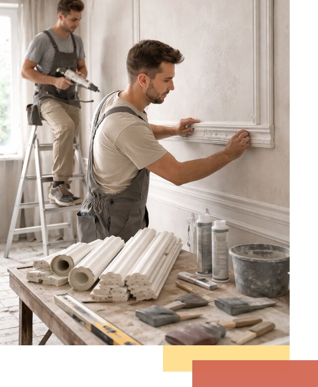 Монтаж лепнины на стены в Омске профессионально и качественно