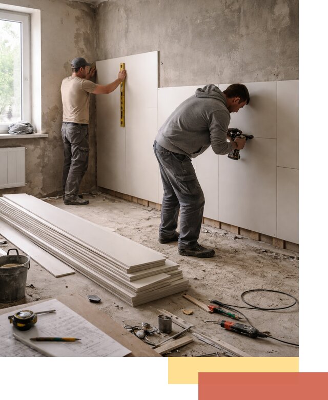 Монтаж ПВХ панелей на стены в Омске качественно и быстро