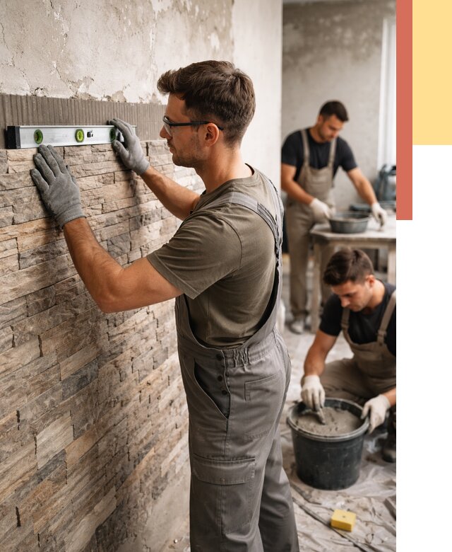 Монтаж искусственного камня в Омске от 4666 руб. под ключ | ОТДЕЛОЧНИК-Омс