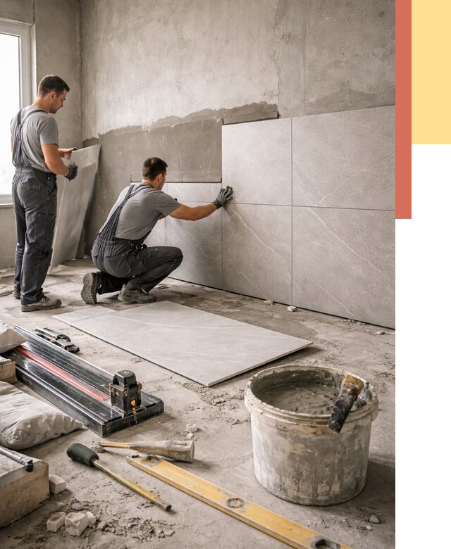 Облицовка стен керамогранитом в Омске от 4355 руб./м² — услуги под ключ | ОТДЕЛОЧНИК-Омс