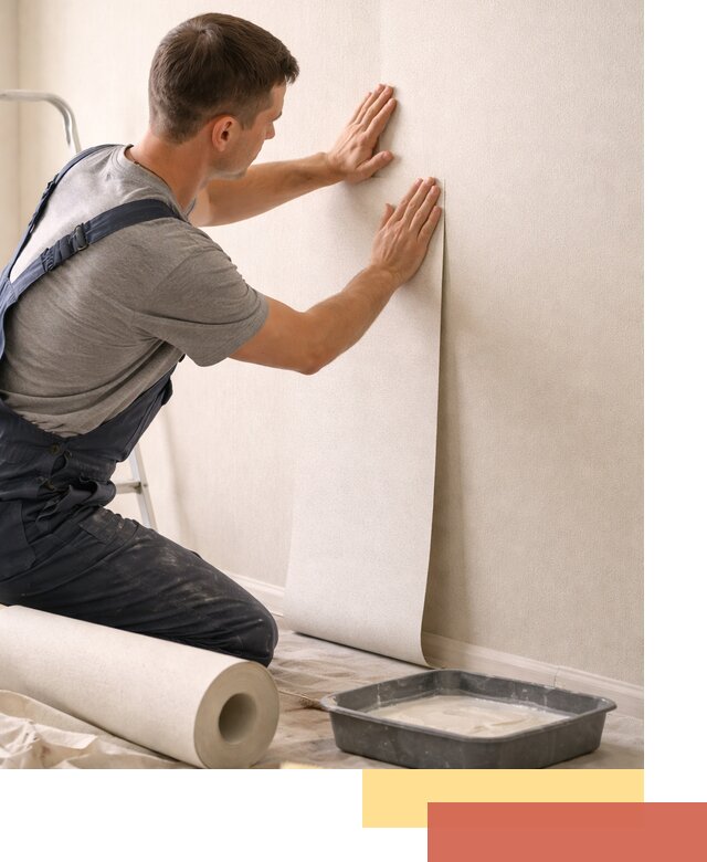 Поклейка флизелиновых обоев в Омске качественно и быстро