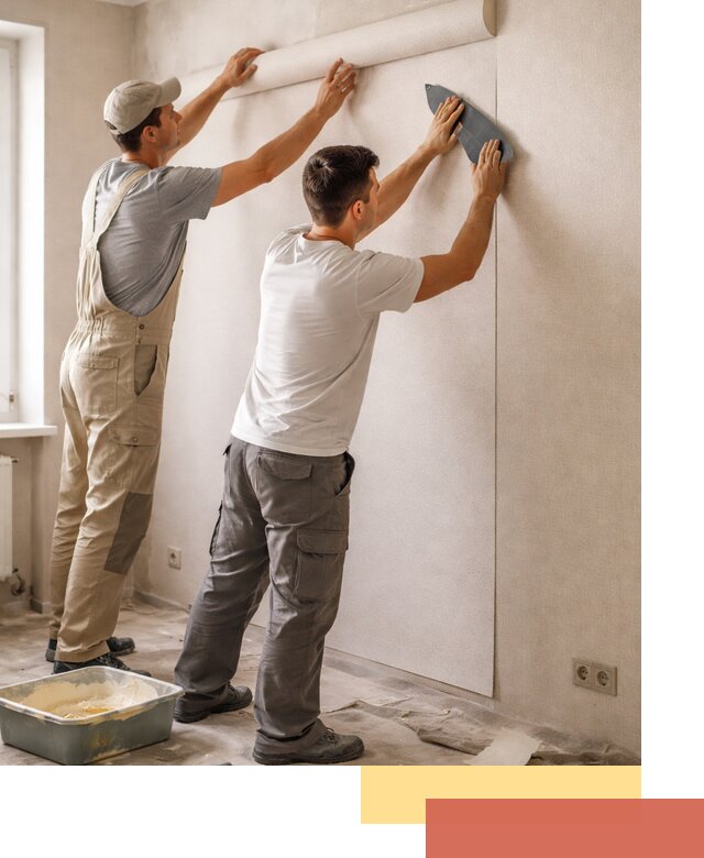 Поклейка виниловых обоев в Омске профессионально и качественно