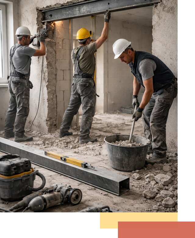 Создание проемов в стенах и несущих конструкциях в Омске