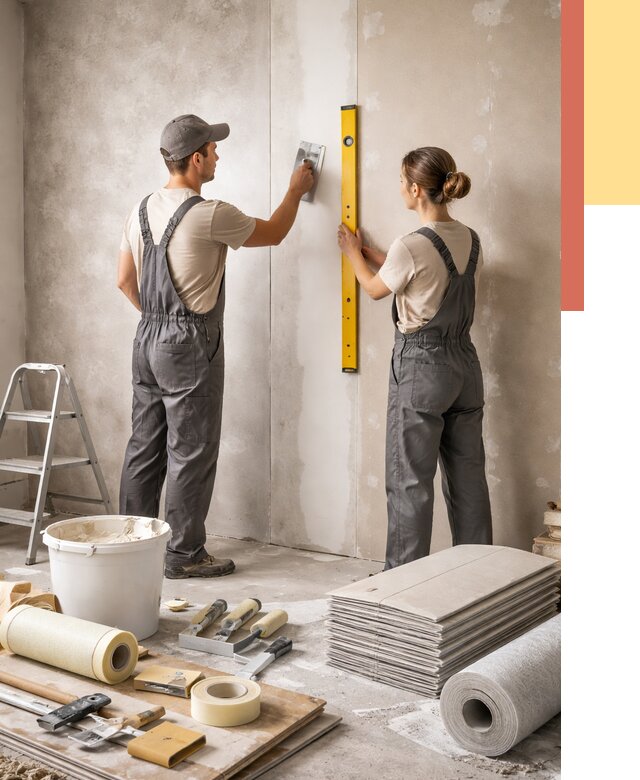 Отделка стен в Омске от 1555 руб/м² — недорого, быстро, под ключ | ОТДЕЛОЧНИК-Омс