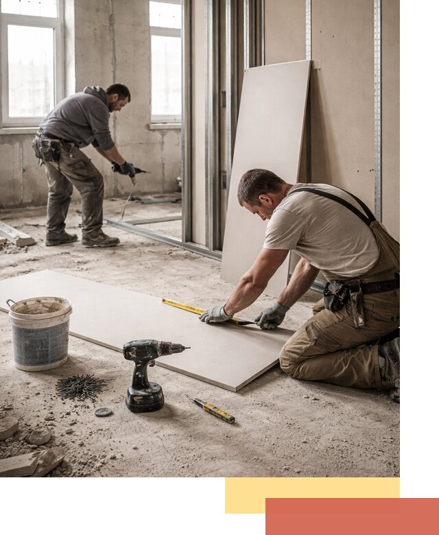 Кладка перегородок из ПГП под ключ в Омске