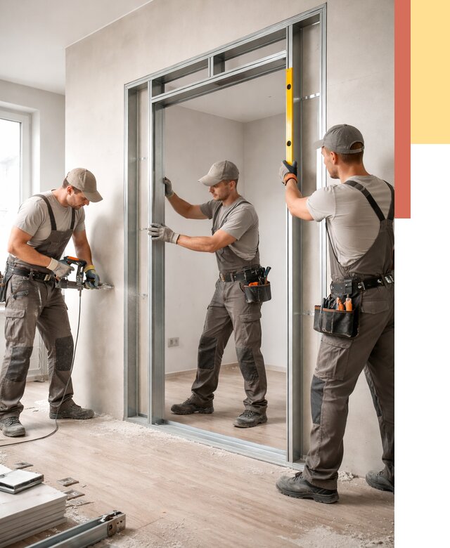 Устройство дверного проема в перегородке в Омске от 4666 руб. под ключ | ОТДЕЛОЧНИК-Омс