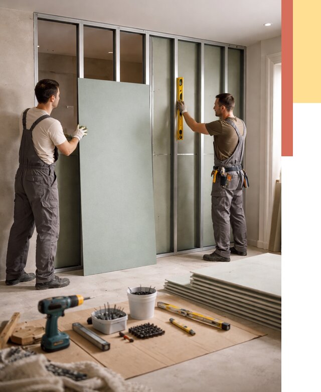 Перегородка из влагостойкого гипсокартона в Омске от 4977 руб. — монтаж под ключ | ОТДЕЛОЧНИК-Омс