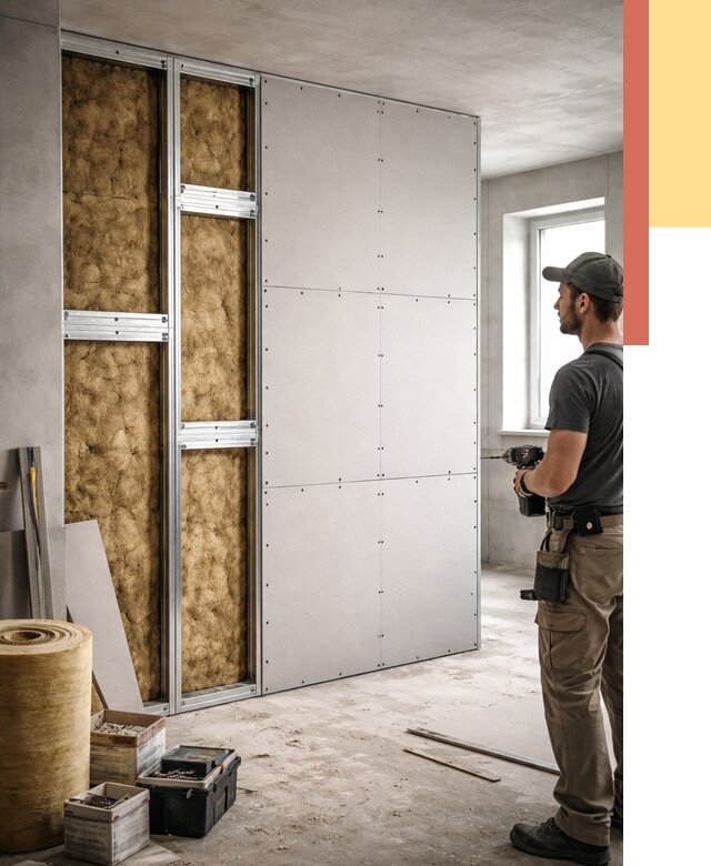 Усиленная перегородка под навеску в Омске от 13272 руб. — монтаж под ключ | ОТДЕЛОЧНИК-Омс