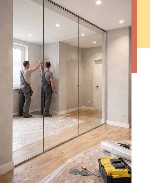 Безрамные стеклянные перегородки в Омске — монтаж от 9851 руб. | ОТДЕЛОЧНИК-Омс