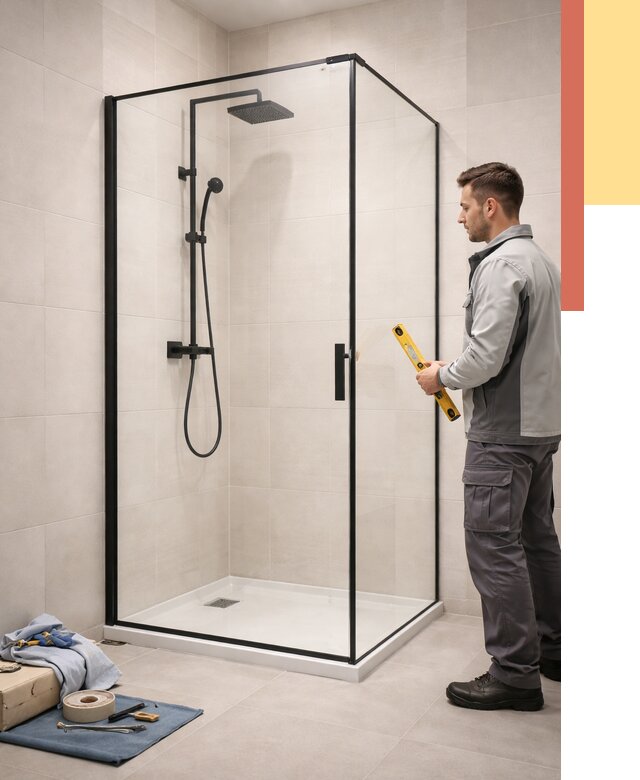 Стеклянные перегородки для душа в Омске от 12961 руб. | Монтаж под ключ — ОТДЕЛОЧНИК-Омс