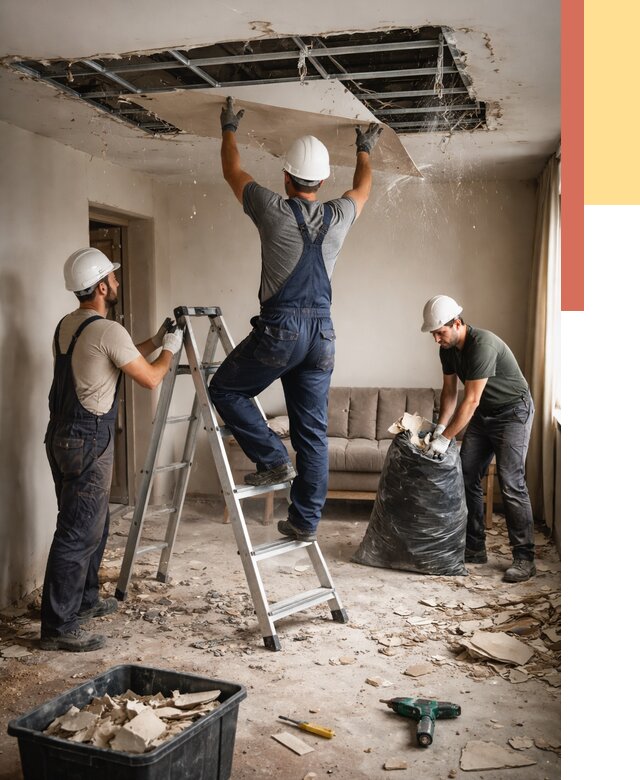 Демонтаж гипсокартонного потолка в Омске от 435 руб. за м2 — ОТДЕЛОЧНИК-Омс