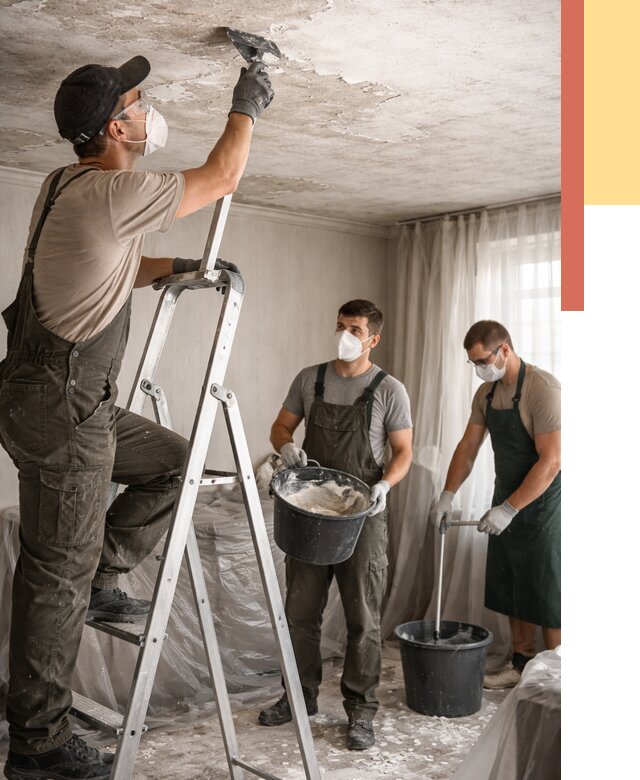 Удаление побелки с потолка в Омске от 2592 руб. быстро и недорого | ОТДЕЛОЧНИК-Омс