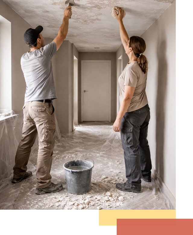 Удаление побелки с потолка в Омске — быстро и аккуратно