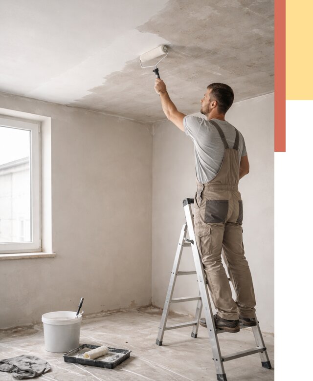 Грунтовка потолка в Омске от 2592 руб. — быстро и недорого | ОТДЕЛОЧНИК-Омс