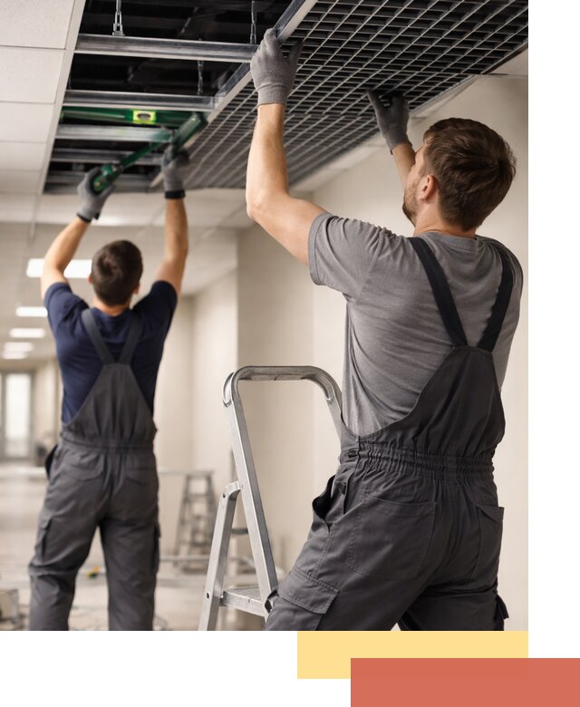 Монтаж потолка Грильято в Омске: установка под ключ качественно