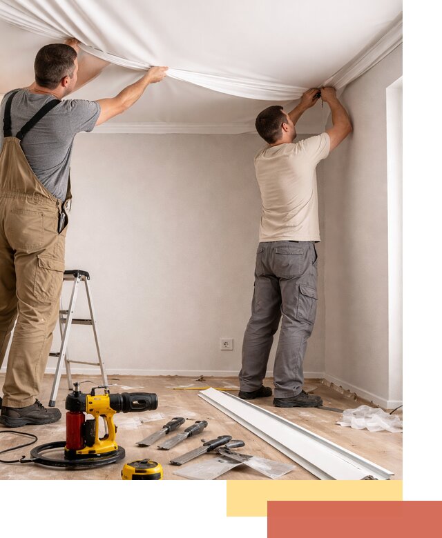 Монтаж ПВХ натяжного потолка в Омске качественно и быстро