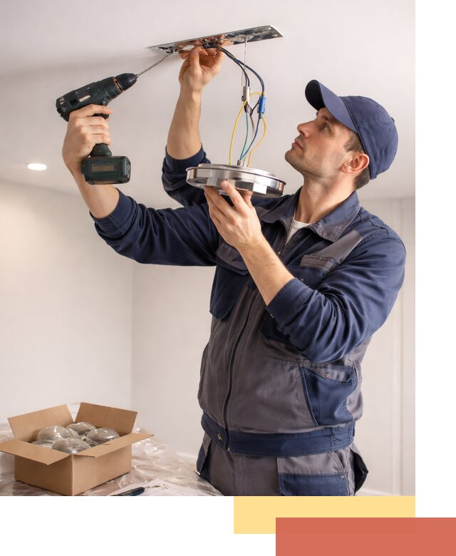 Установка люстры в натяжной потолок в Омске