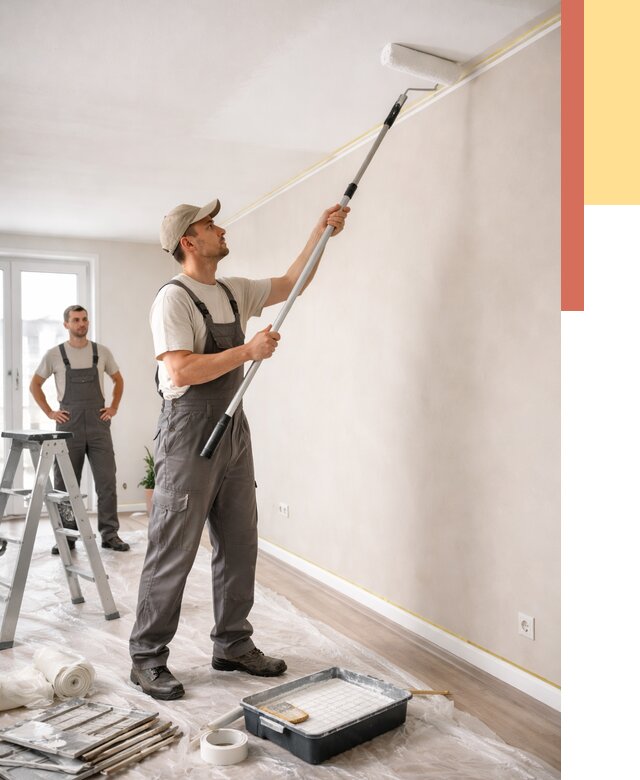 Покраска потолка из гипсокартона в Омске от 4666 руб./м2 — услуги под ключ | ОТДЕЛОЧНИК-Омс