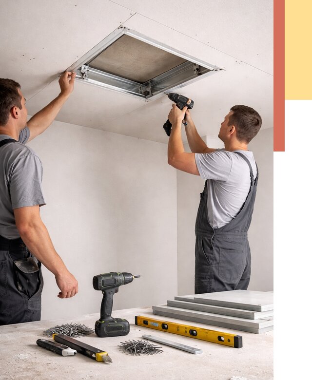 Установка люка в потолок ГКЛ в Омске от 2592 руб. под ключ | ОТДЕЛОЧНИК-Омс