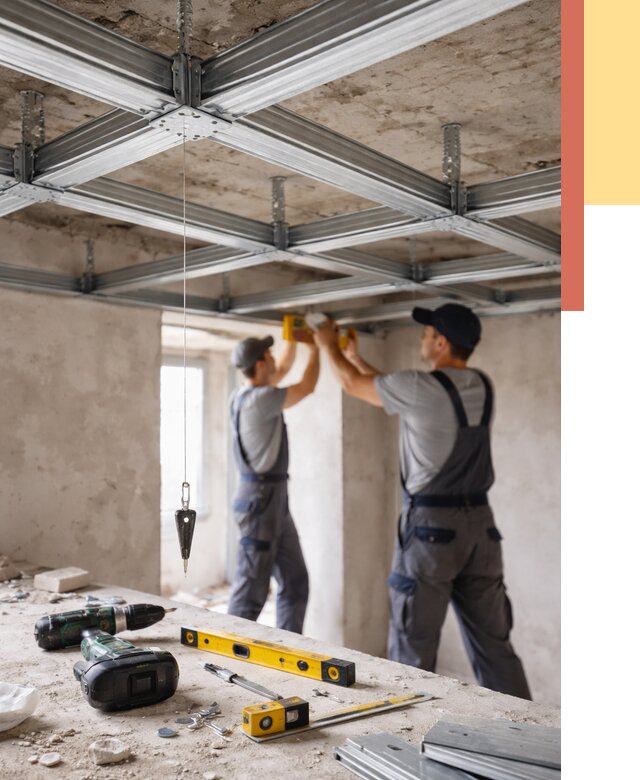 Монтаж каркаса потолка из профиля в Омске от 4666 руб. — услуги ОТДЕЛОЧНИК-Омс